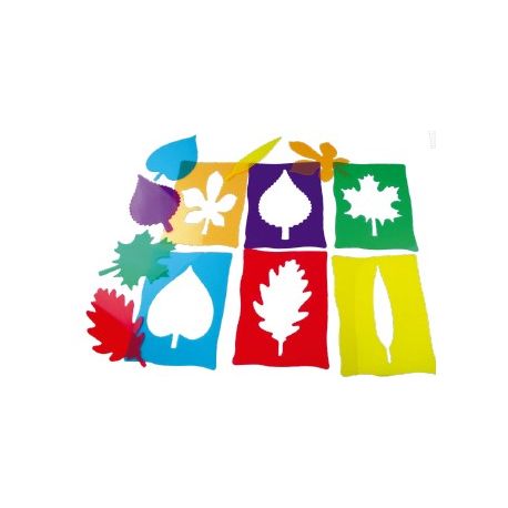 STENCIL FOGLIE TRANSLUCIDE 16X22CM - 6 + 6 PEZZI