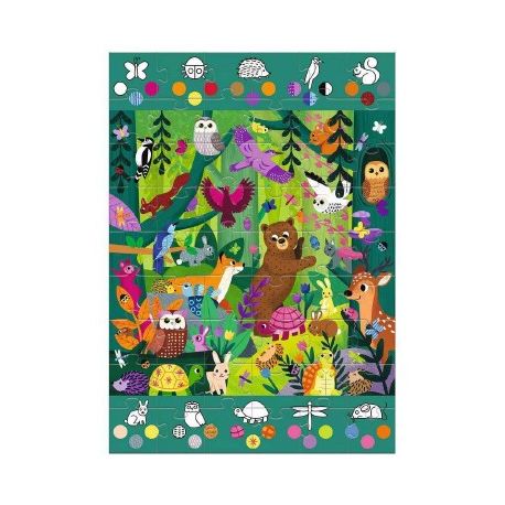 PUZZLE DI OSSERVAZIONE LA FORESTA PER BAMBINI