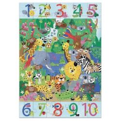 PUZZLE DI OSSERVAZIONE - DA 1 A 10 LA JUNGLA