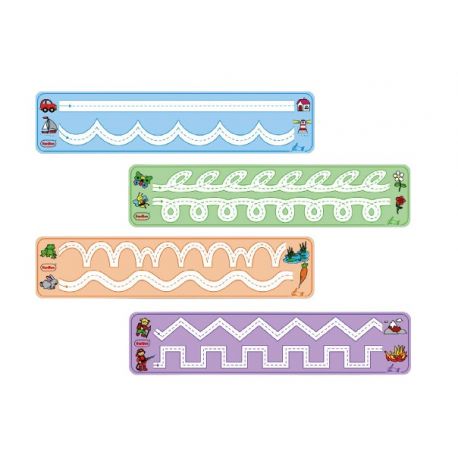 PISTE GRAFICHE - 4 PANNELLI 99X22CM PER BAMBINI