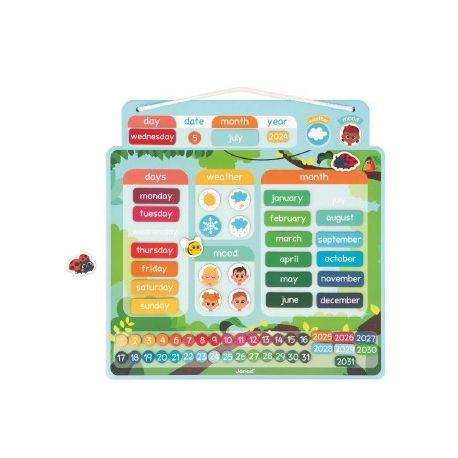 CALENDARIO MAGNETICO INGLESE PER BAMBINI
