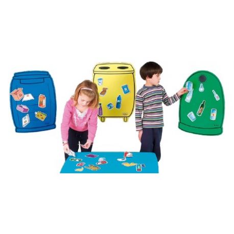 RICICLA I TUOI RIFIUTI 36 PZ + 3 PANN. CONTENITORI PER BAMBINI