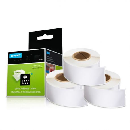 Rotoli et.Dymo LW bianche 89x36 cf2 99012/S0722400