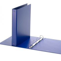 Cartella pl. 22x30 diam.50 4 anelli Europa blu