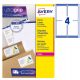Etichette Avery L7169 99,1x139 4et./100fg