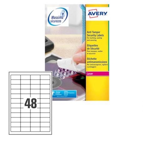 Etichette Avery L6113 45,7x21,2 48et/20fg