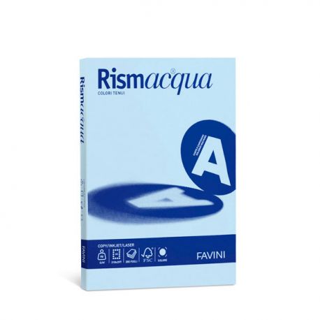 RISMAACQUA A4 GR. 90 FG. 100 CELESTE