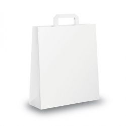 Shoppers neutre Kraft 26x11x34 25pz bianche piattina