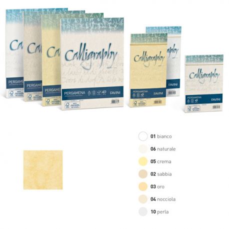 Carta Favini pergamena A4 90gr 50fg CREMA