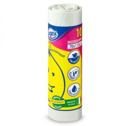 Sacchi immondizia 70x110cm 120lt 16mi cf.10pz bianchi