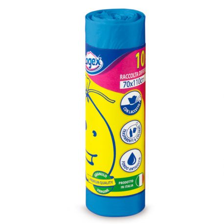 Sacchi immondizia 70x110 120lt 16mi cf.10pz azzurri