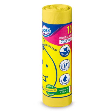 Sacchi immondizia 70x110 120lt 16mi cf.10pz gialli