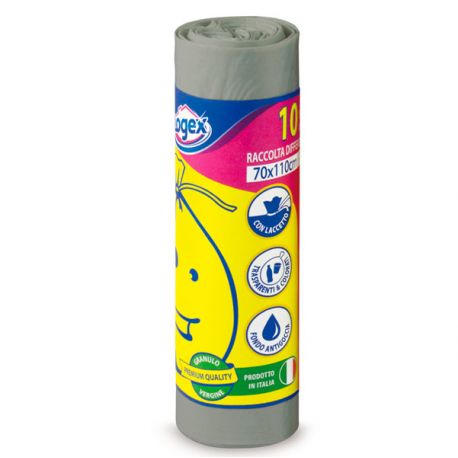 Sacchi immondizia 70x110 120lt 16mi cf.10pz grigi