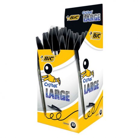 Biro Bic Cristal large 1,6mm cf.50pz nero