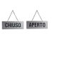 Cartello aperto/chiuso c/ catenella 18x7cm