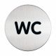 Targa Durable tonda WC 8,3cm