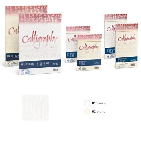 Carta Favini Millerighe A4 100gr 50fg avorio