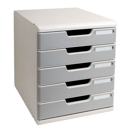 Cassettiera Modulo A4 da 5 cassetti grigio