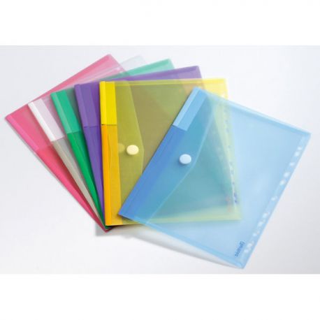 Tarifold buste perf 22x30 con velcro 6 colori assortiti