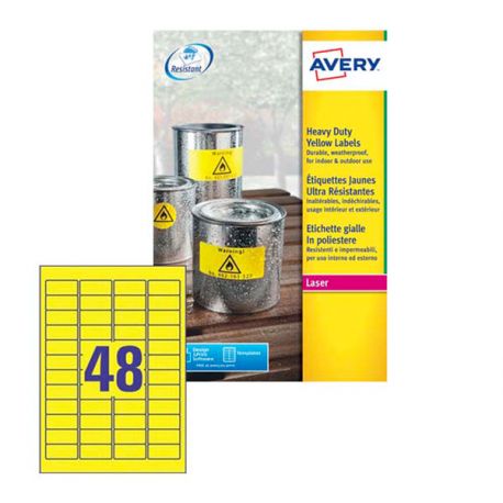 Etichette Avery L6103-20 45,7x21,2 ppl giallo