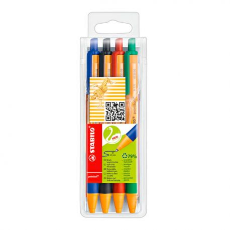 Penna a sfera Pointball Stabilo 4 colori ass.