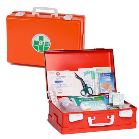 Valigetta pronto soccorso 3 persone o piu' All.1 con staffa muro