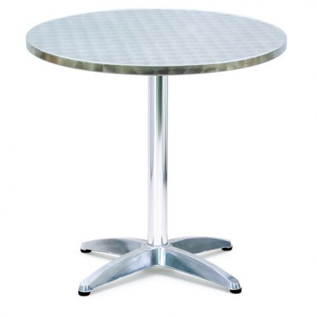 Tavolo alluminio/acciaio diam.70cm h.70 40404D