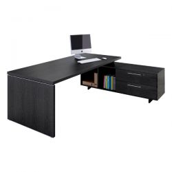 Scrivania man. FORMA f.melam. 225x170cm nero venat
