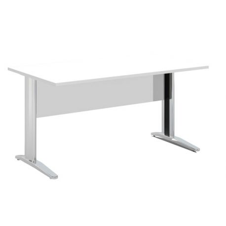 Scrivania FREE 160x80cm f.metallo bianco