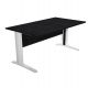 Scrivania FREE 160x80cm f.metallo nero venato
