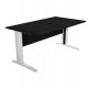 Scrivania FREE 140x80cm f.metallo nero venato