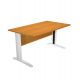 Scrivania FREE 80x80cm f.metallo noce chiaro