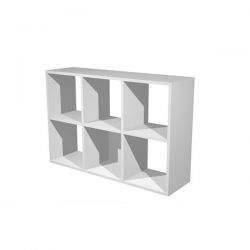 Libreria SQUARE 6cas. lin. 104x29x70h alluminio