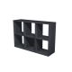 Libreria SQUARE 6cas. lin. 104x29x70h nero venato