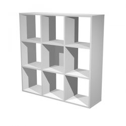 Libreria SQUARE 9cas. 104x29x104h alluminio