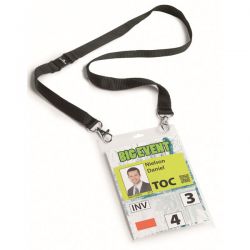 Portanome Maxi Durable c/cordoncino nero 10pz.