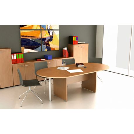 Tavolo riun. ovale FREE 220x110cm noce chiaro