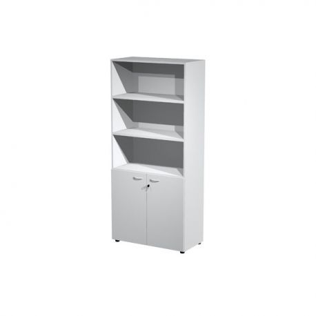 Armadio AR alto+ante basse 90x46x200h grigio