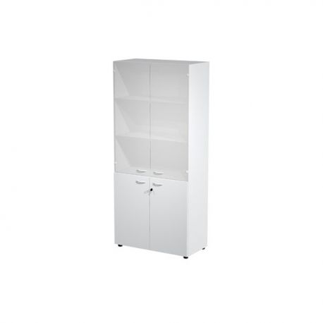 Armadio AR ante basse+vetro 90x46x200h grigio