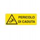 Cartello alluminio 35x13 PERICOLO CADUTA