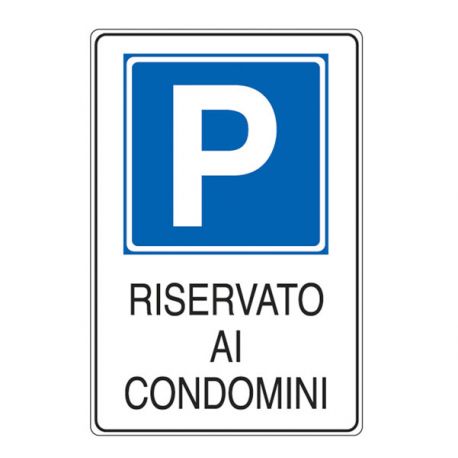 Cartello alluminio 20x30 PARCH. RIS.CONDOMINI