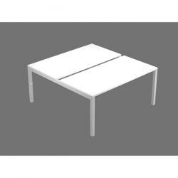 Tavolo 2 postaz. SOLIDA 140x168x72 bianco