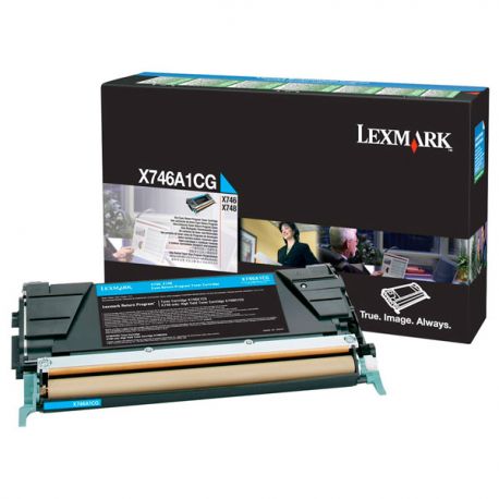Toner IBM X746A1CG X746- X748 ciano