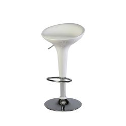 SGABELLO BAR IN ABS E ACCIAIO H55/78CM GRIGIO