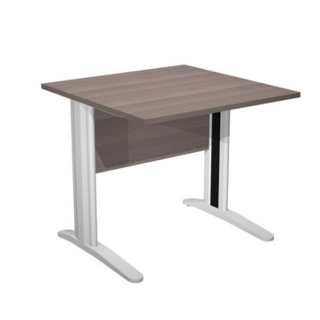 Scrivania FREE 80x80cm f.metallo frassino