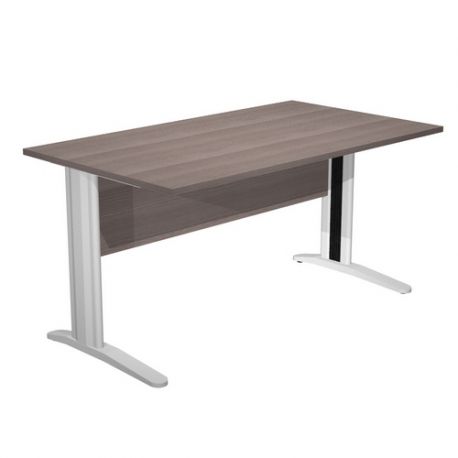 Scrivania FREE 140x80cm f.metallo frassino