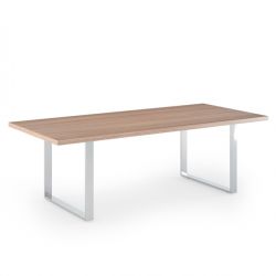 Tavolo riunioni FORMA fianchi metallo 220x100x74 ciliegio