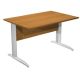 Scrivania FREE 120x80cm f.gr.allum. NOCE