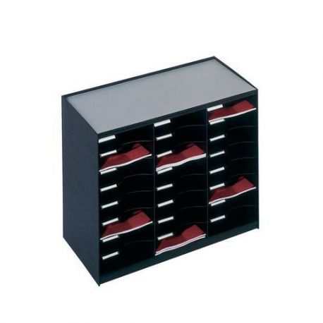 Casellario 24 scomparti nero