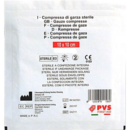 Garza sterile 25 strati cm 10x10 busta singola